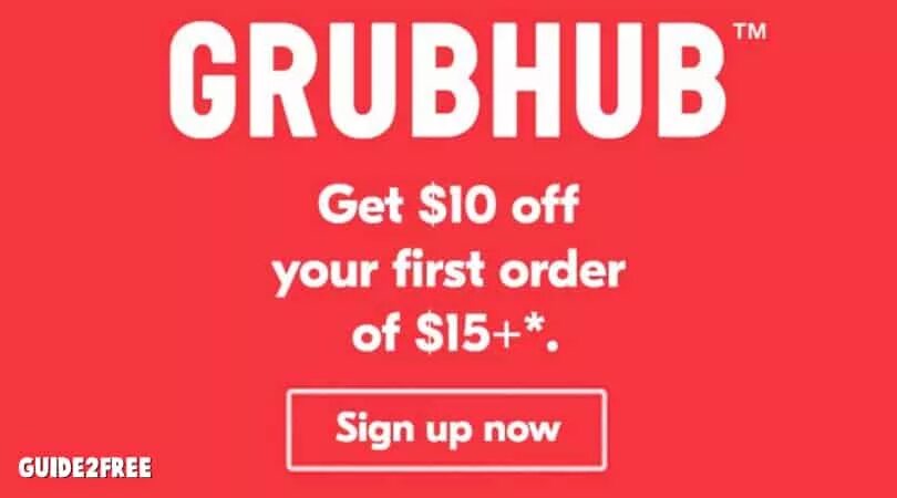 Order promotions. GRUBHUB Promo. Order from GRUBHUB. Get 10% discount for the first order. Pre order discount.