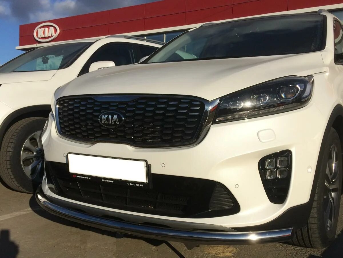 Киа соренто прайм 2019 тюнинг Для 2015 года KIA Sorento мкм ZE Стиль углерода Глянцевая передняя губа сплиттер