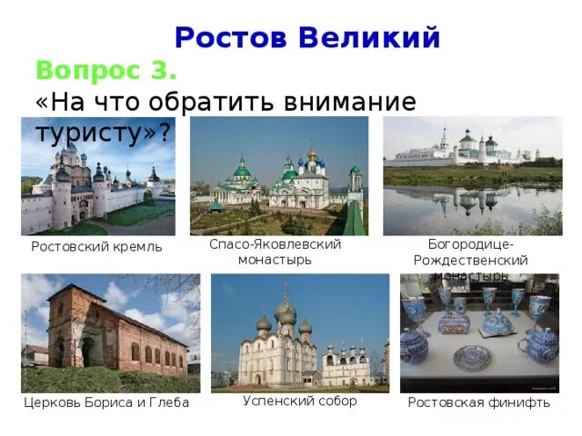 Город ростов великий достопримечательности фото с описанием Достопримечательности Ростова Великого за один день Путешествия по городам Росси