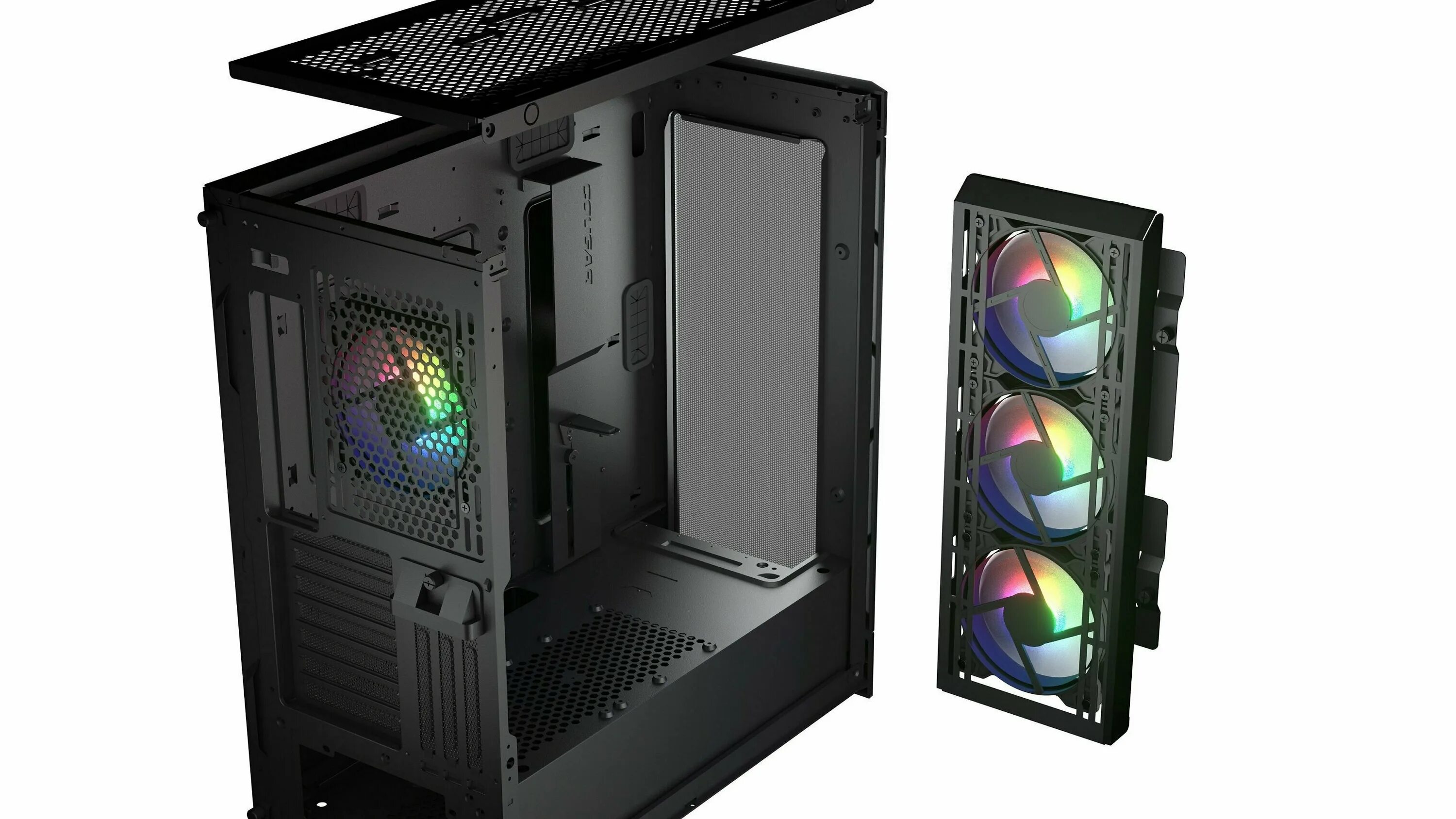 Airface rgb. Корпус cougar airface rgb white. cougar airface rgb black черный. корпус cougar mx620 rgb, 3х120mm argb fan, argb fan hub, без бп, черный, e-atx обзор. корпус cougar airface pro rgb black вскрытие.