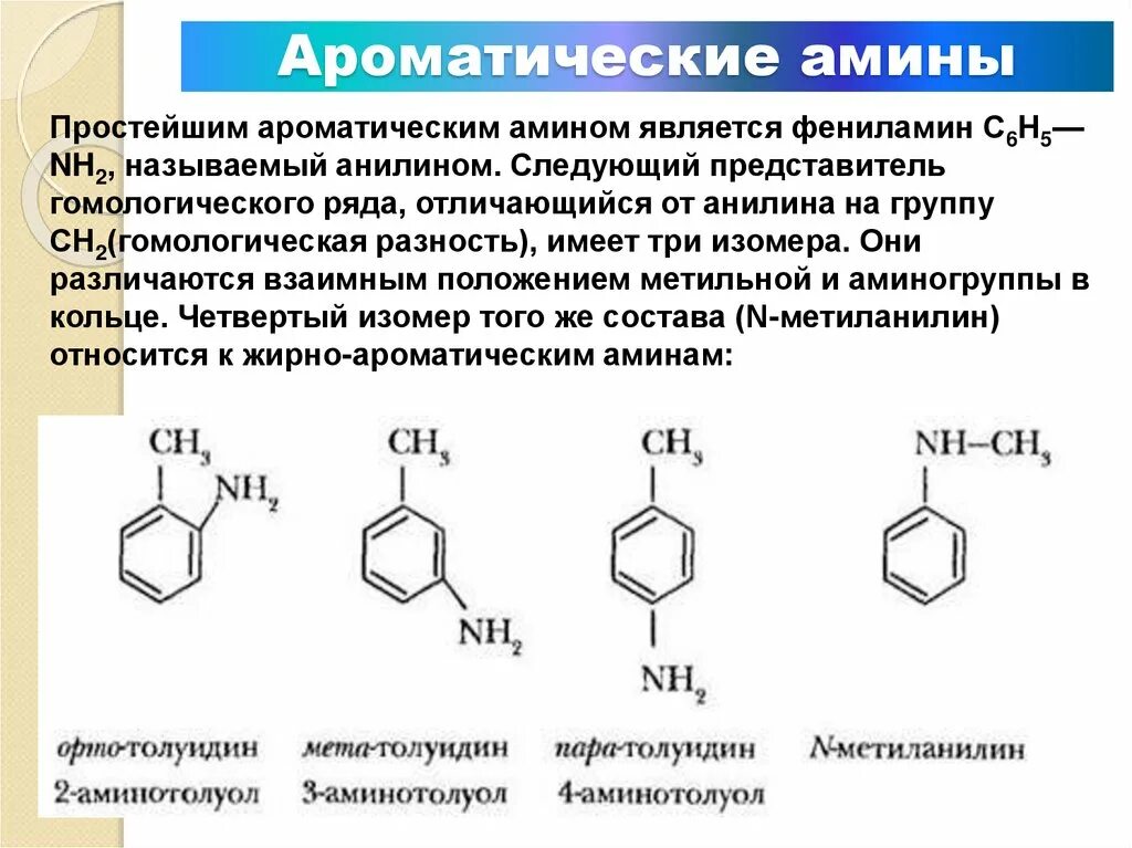 Амины являются соединениями. Ароматические Амины с8h11n. Анилин третичные Амины. Бензольное кольцо с аминогруппой. Изомерные ароматические Амины c7h9n.