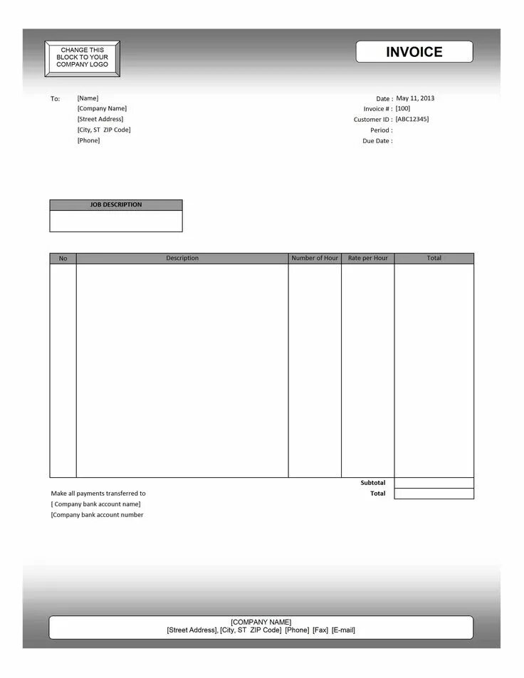 T invoicing