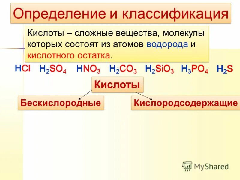 Кислоты это сложные соединения