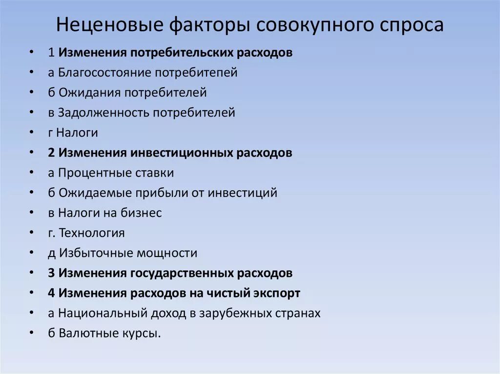 Факторы ценовых изменений. Неценовые факторы совокупного спроса. Неценовые факторы изменения совокупного спроса. Ценовые факторы совокупного спроса. Основные неценовые факторы спроса.