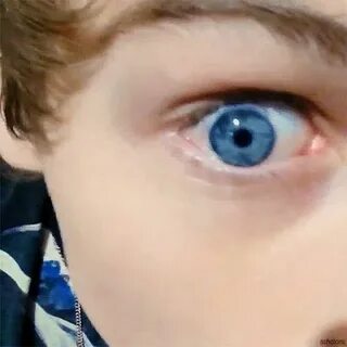 His eyes are blue