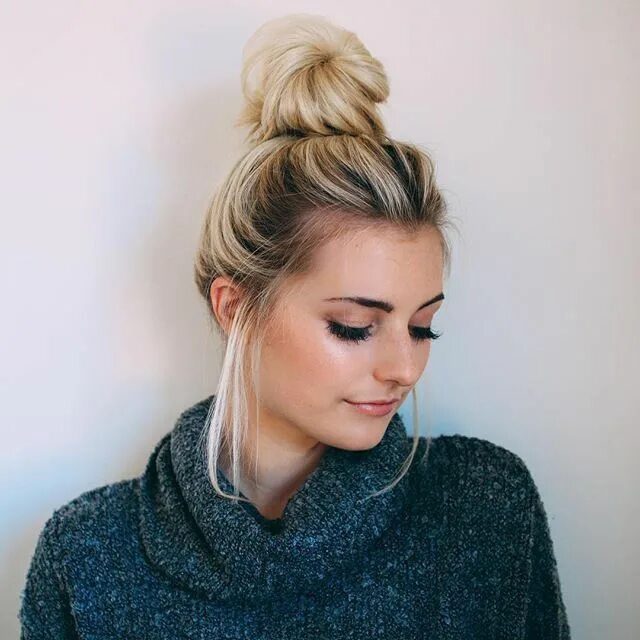 Messy Top Knot for Short/Medium Hair Tutorial Milabu - YouTube
