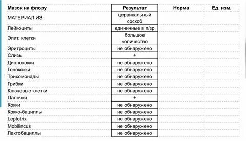 Нормальные показатели мазка у женщин