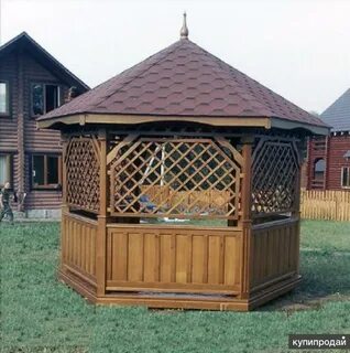 Крыша шестигранной беседки
