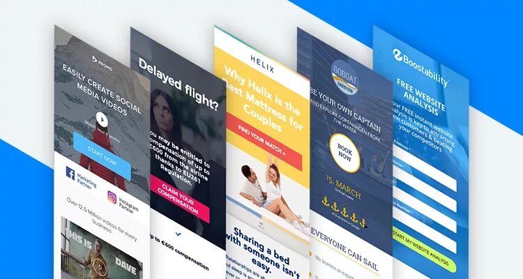 Performance landing. Mobile landing page. site mobile landing examples dark. unbounce.