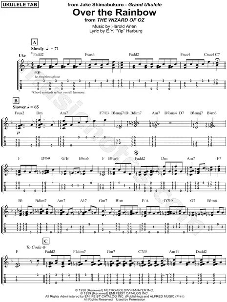 Песня over the rainbow. Somewhere over the Rainbow Ukulele Tabs. Somewhere over the Rainbow на укулеле. Over the Rainbow Tabs Ukulele. Over the Rainbow Ноты укулеле.