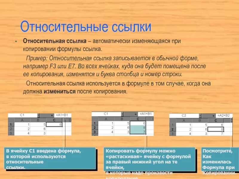 Относительные ссылки в excel. Относительная ссылка при копировании. Пример относительной ссылки. Относительная и абсолютная адресация в excel.