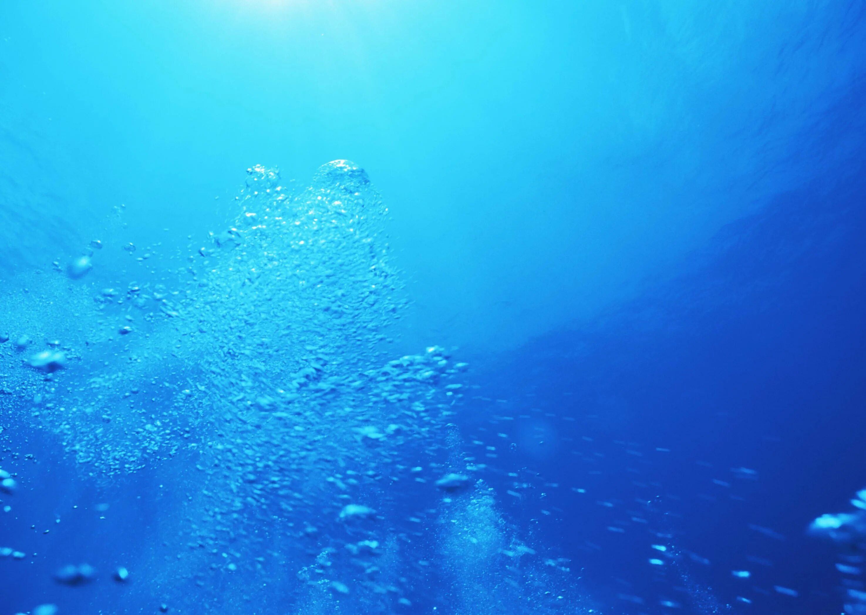 Верхние толщи воды. Море под водой. Морской фон. Голубая вода. Океан под водой.
