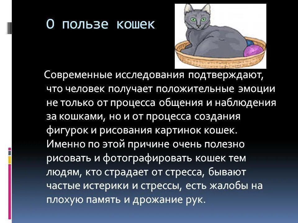 Роль домашних кошек в жизни человека. Польза кошек. Кот приносит пользу. Что дает кошка человеку. Проект на тему люди и кошки.