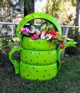 Поделки из шин своими руками для сада