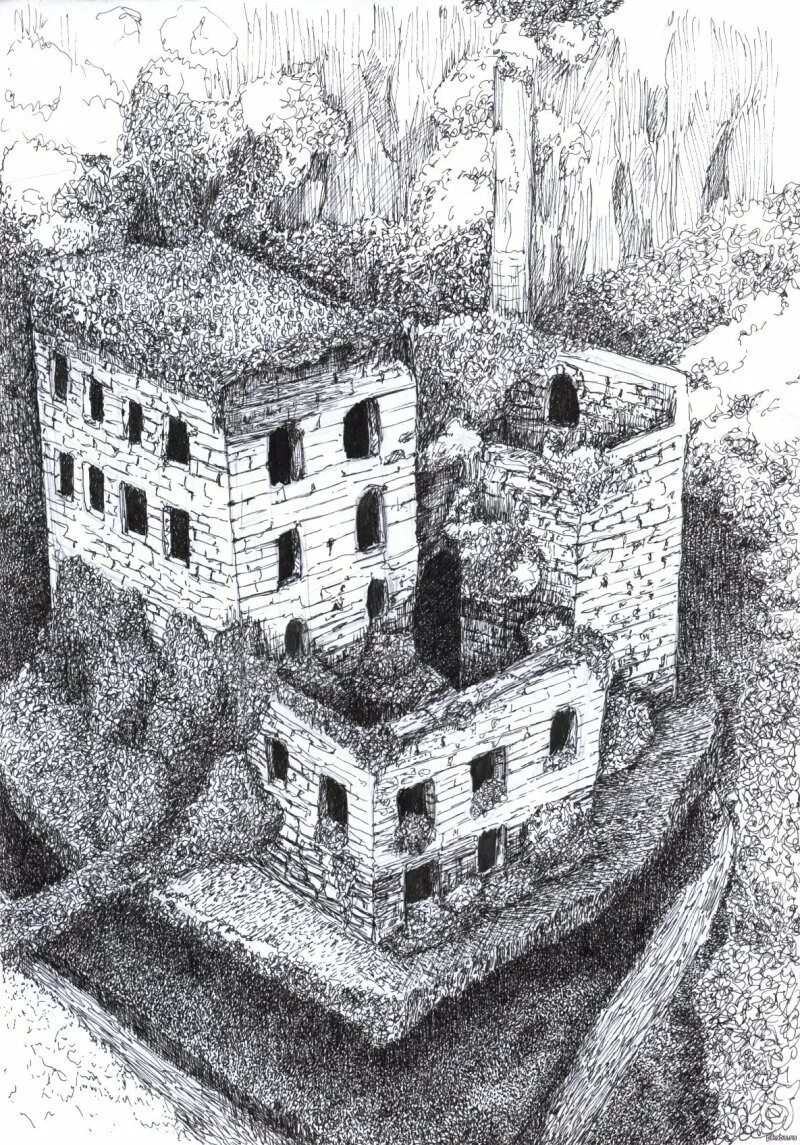 Рисунки разрушенных