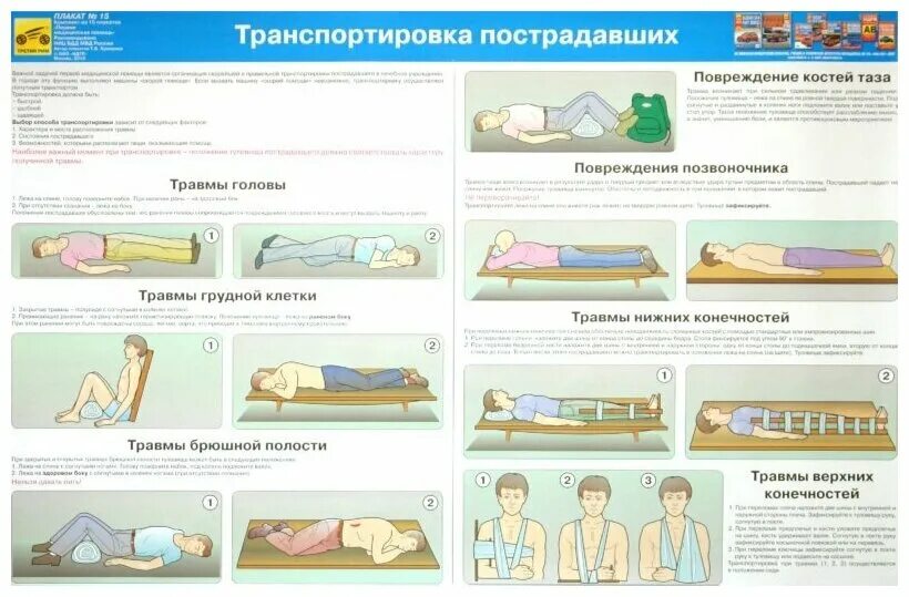 Способы транспортировки пострадавших при различных травмах. Способ транспортировки пострадавшего при большой кровопотере. Положения транспортировки пострадавших при различных травмах. Способы транспортировки пострадавшего при неотложных состояниях.