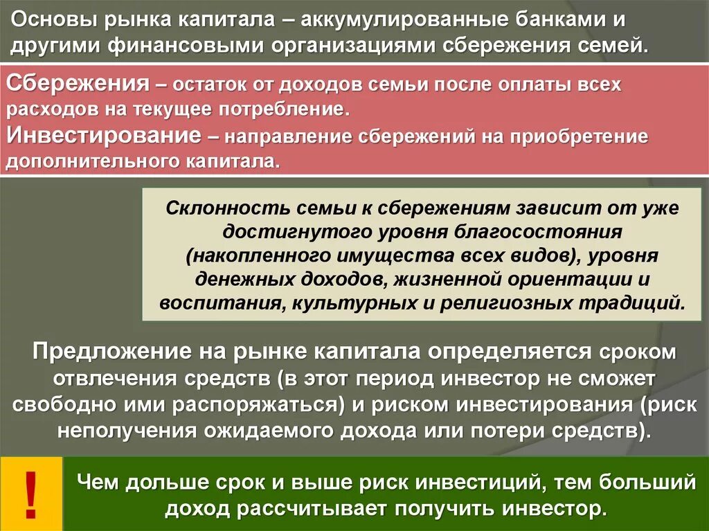 Направления сбережений. Направление сбережений на приобретение дополнительного капитала. Направления инвестирования. Процесс вложения доходов семей в инвестиции. Иные финансовые учреждения