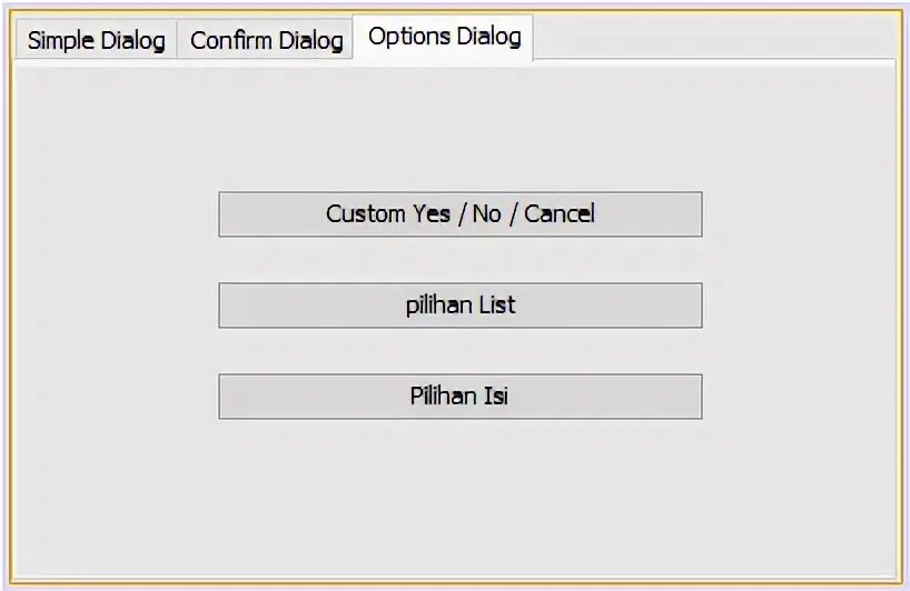 Simple dialogs. Simple dialogs