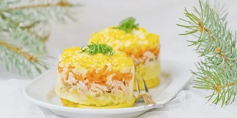 Новогодний салат мимоза