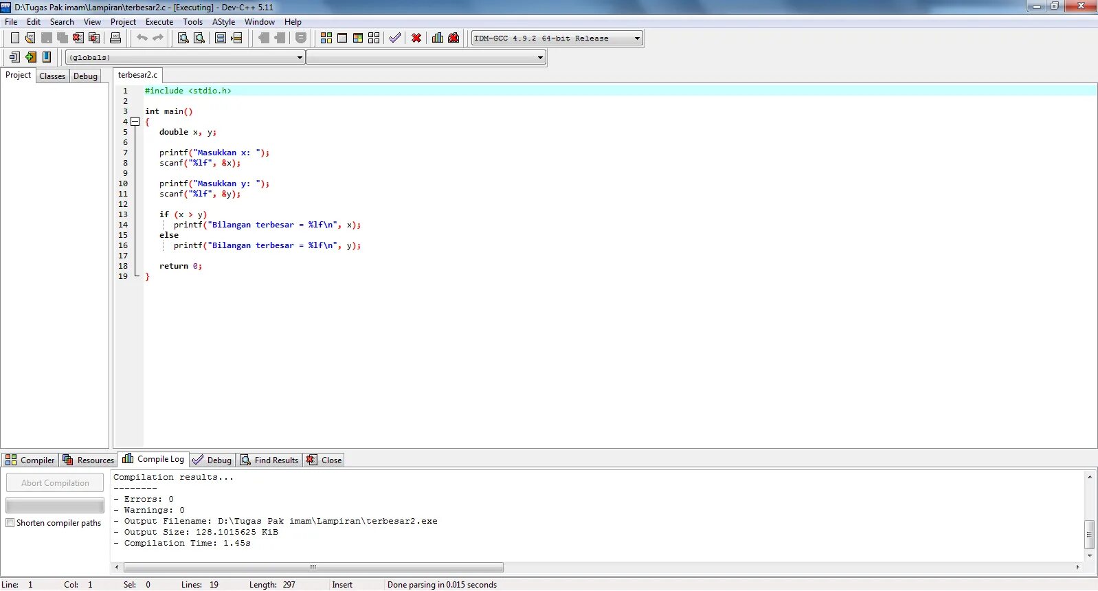 Compile time