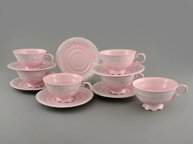 Тонкий сервиз. Чайный сервиз Leander - Соната. Леандер Соната чайный набор. Розовый фарфор Чехия Леандер. Сервиз Линдер Соната розовый.
