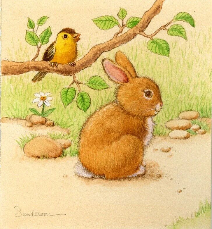 Зайка и птичка. Заяц и птица. Весенние иллюстрации с зайцами. Заяц рисунок.