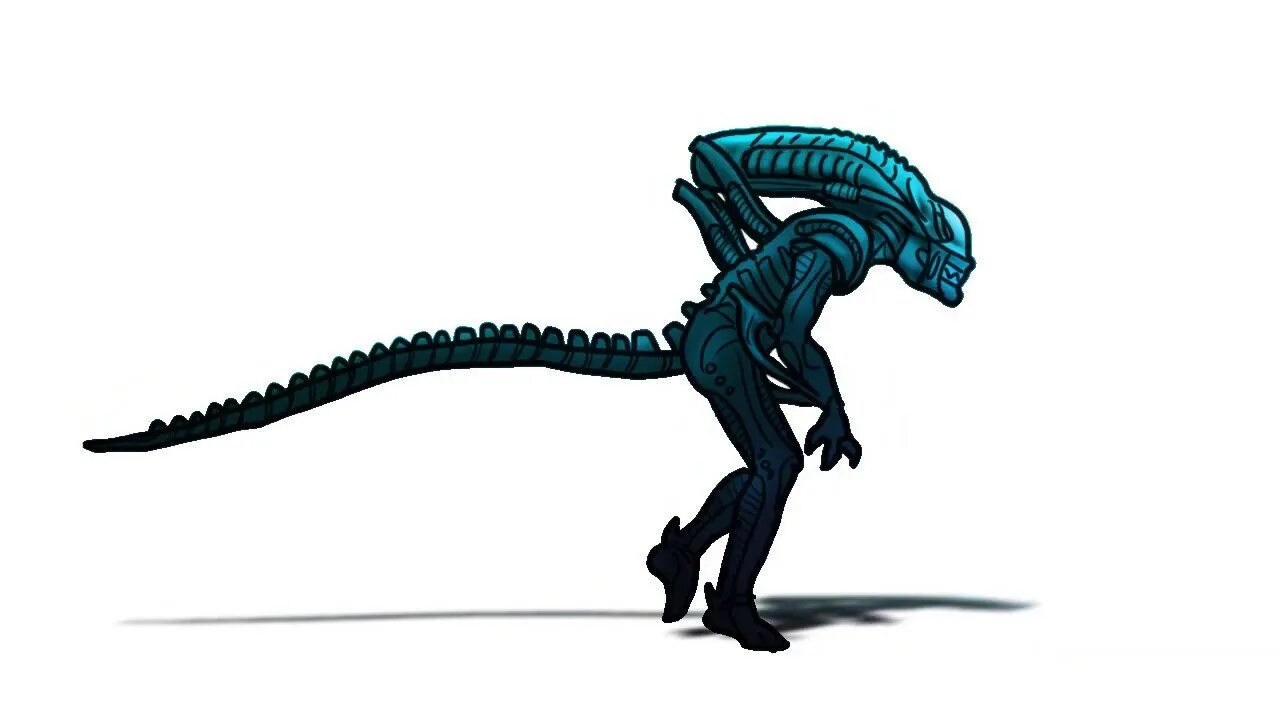 Aliens animation. Spine Alien animated.