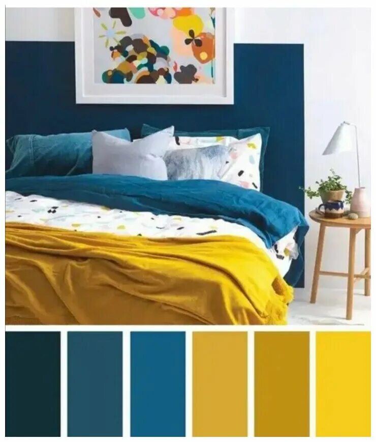 яркий интерьер. сочетание синего и желтого палитра. сочетание цветов голубой желтый. цветовые сочетания с охрой. палитра сочетания цветов.