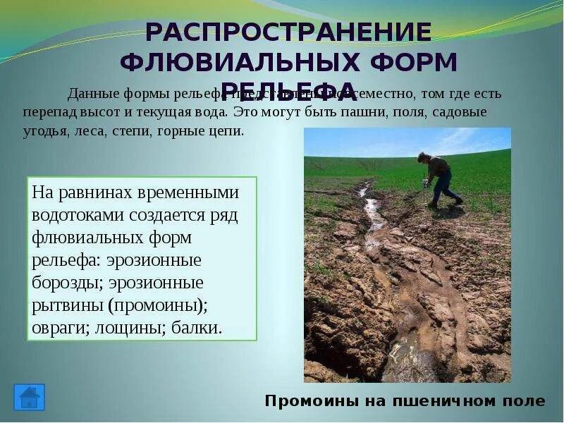 Флювиальные процессы и формы рельефа - презентация онлайн