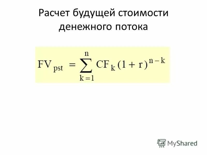 Рассчитать будущую