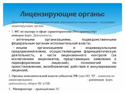 Лицензирующий орган медицинской деятельности
