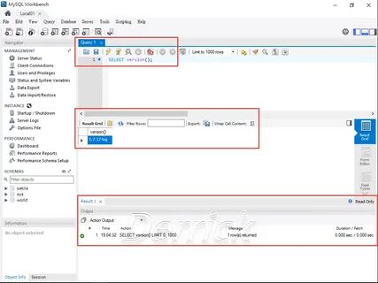 Mysql version check