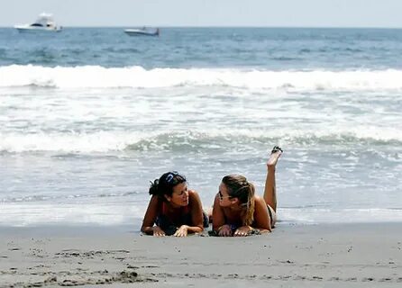 Top less at beach