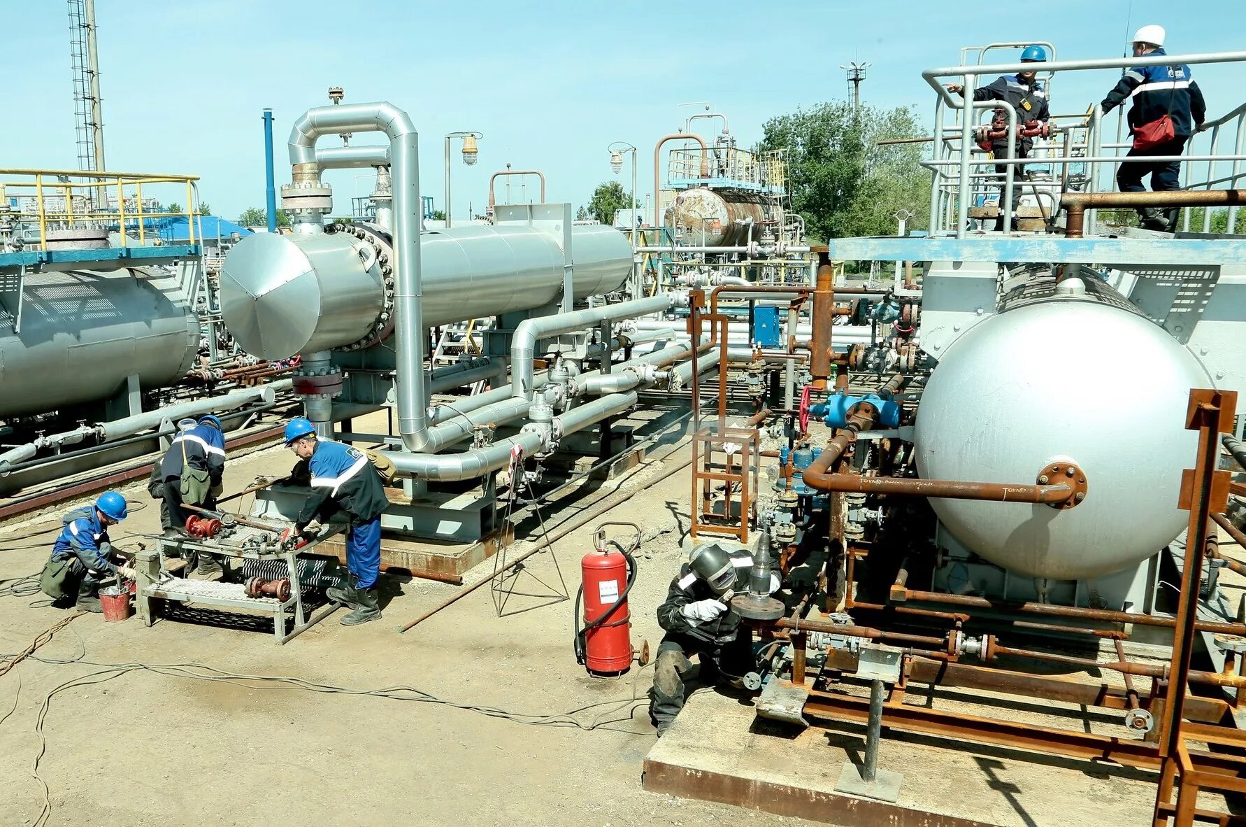 Процесс подготовки нефти и газа