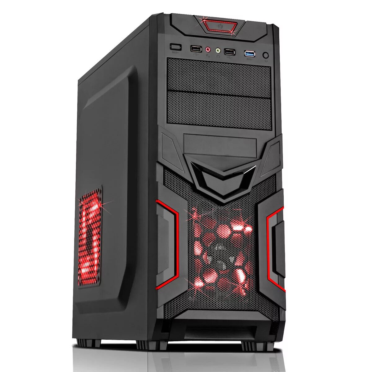 Корпус игровой Jump x1 Black with USB (USB 2.0x2, USB 3.0x1, 2xcooler). Игровой корпус Case ATX. Куллер мастер гейминг ПК. Fan for Case 8" (системный блок). X game корпуса