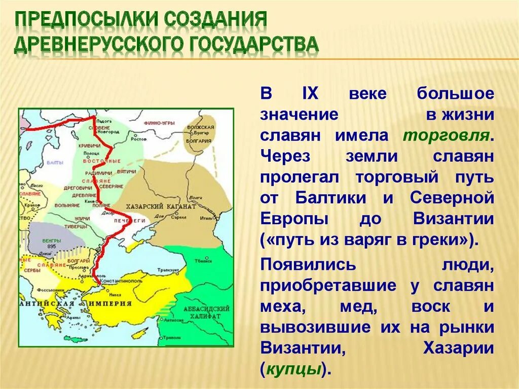 Формирование территории древнерусского государства в IX В.. Славянские государства в IX–XI ВВ.. Древнерусское государство 9 век. Предпосылки создания древнерусского государства.