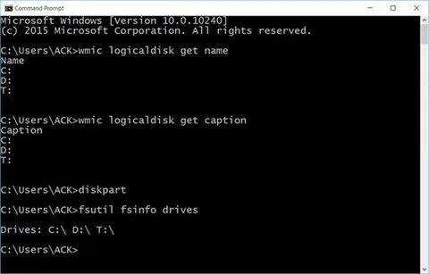 Диски через cmd