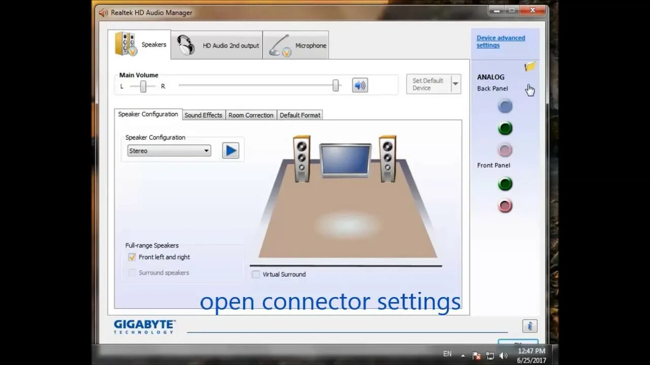 Realtek audio output