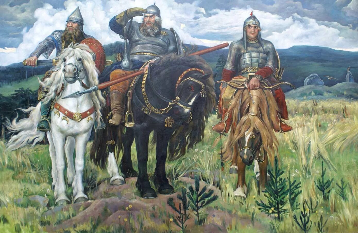 короткие былины для детей. «богатыри» (1881—1898). виктор михайлович васнецов. виктора васнецова «витязь на распутье». былины картинки.