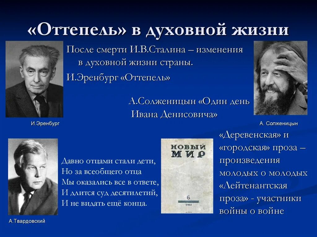 Положительным результатом оттепели. Оттепель в духовной жизни СССР. Деятели оттепели. Духовная жизнь в период оттепели. Деятели культуры эпохи оттепели.