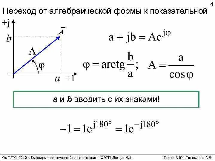 Переход из показательной формы комплексного числа в алгебраическую. Переход от показательной к алгебраической форме комплексного числа. Переход от показательной формы к алгебраической. Комплексные числа из показательной в алгебраическую.