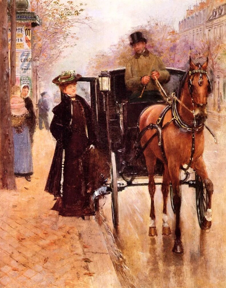 Дама в карете. Художник lise auger (канада). Дама в карете. Конные повозки и экипажи 19 века. Дама в карете.