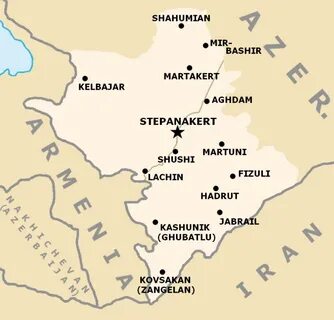 Нагорный карабах на карте