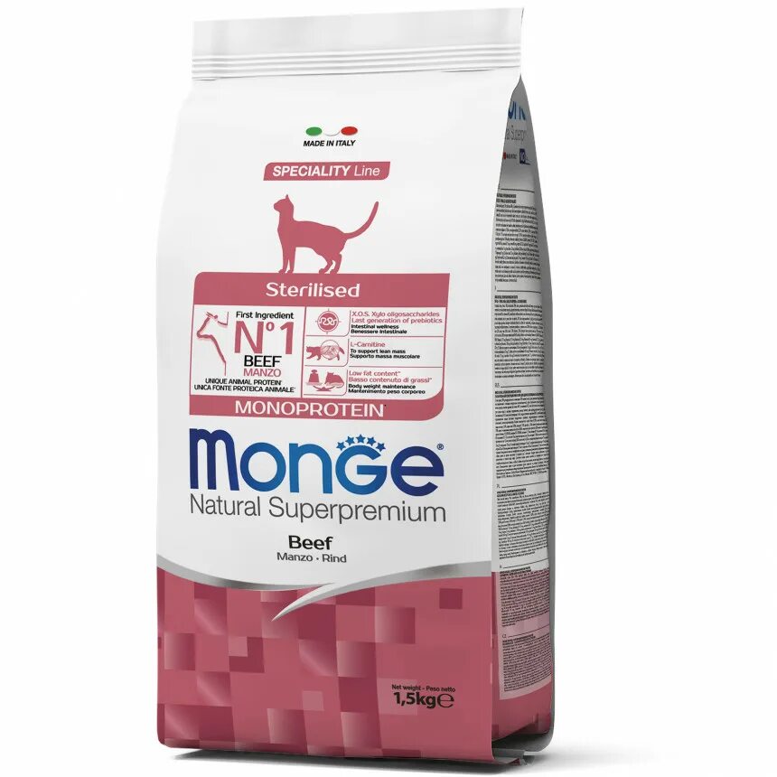 Монж для стерилизованных кошек купить. Корм для кошек Monge Cat 1.5кг. Monge Cat Monoprotein корм для взрослых кошек с лососем 1,5 кг. Monge корм для кошек стерилизованных 1.5 кг Cat Sterilized Monoprotein Sterilised. Monge Cat Sterilised корм для стерилизованных кошек 400г.