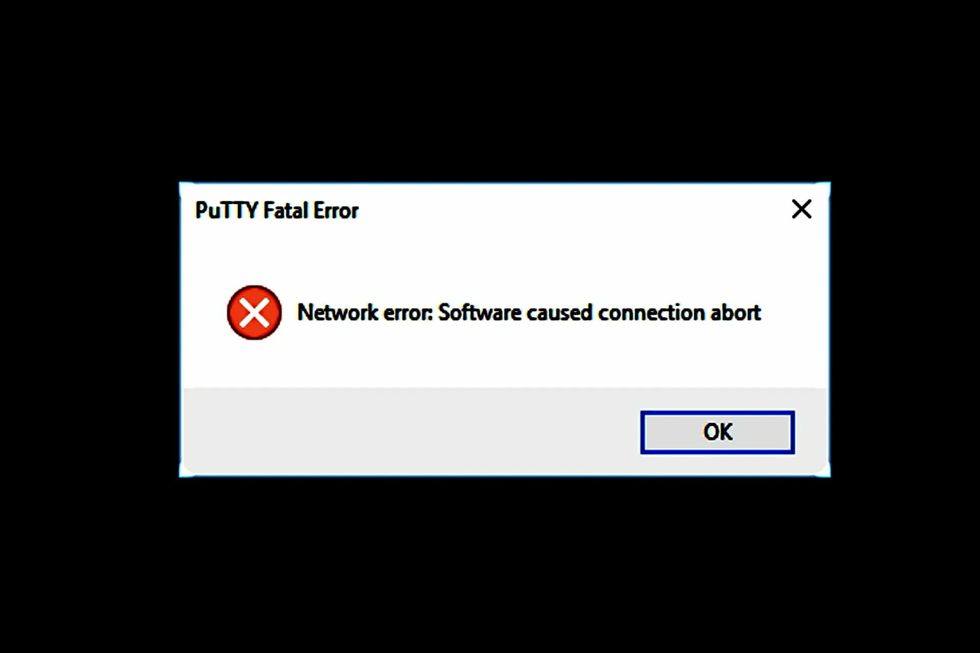Ошибка соединение прервано. Network Error. Network Error software caused connection abort Putty. Putty Fatal Error. Пишет Network Error.