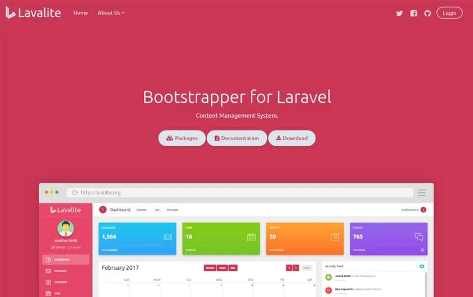 Laravel packages. Lavalite. lavalite blog. laravel стартовый экран. content management laravel.