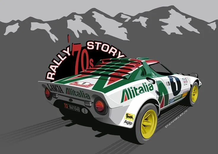 Lancia Stratos Art. Италия Racer Art. WRC арты. Принт авторалли.