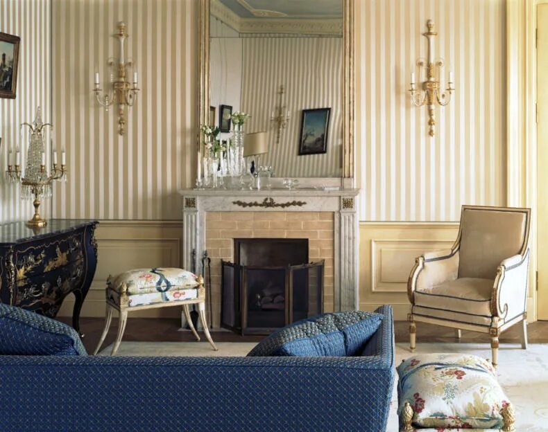 Полоска в интерьере гостиной фото Pattern House paint interior, House interior, Interior design
