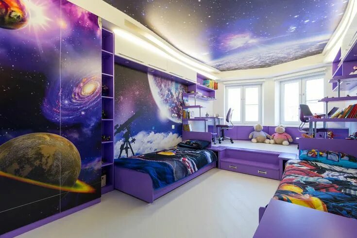 Фотообои флизелиновые в детскую Космос 2,04 x 2,7 м - купить по выгодной цене в 