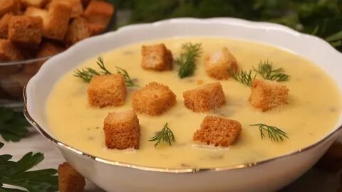 Картофельный суп с гренками рецепт